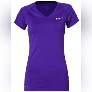 Nike Pro   . size M — V Neck T-shirt
Purple - DRI-FIT